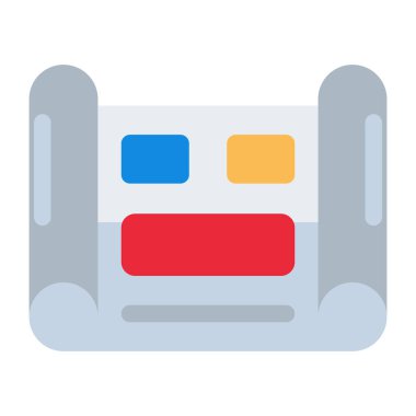        Beyaz arkaplanda izole edilmiş düz sayfa düzeni 