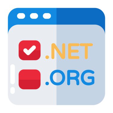 Web alan adlarının bir simge tasarımı 