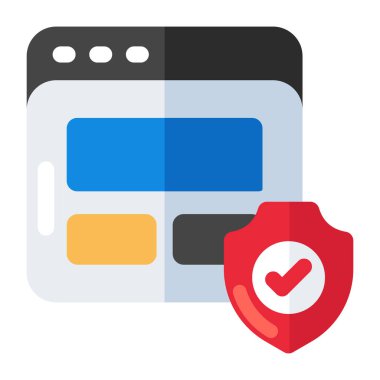 Web güvenlik simgesi, düzenlenebilir vektör