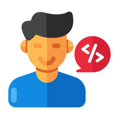 Unique design icon of web coding