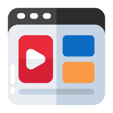 Web videosunun bir simge tasarımı 