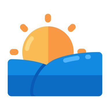 Günbatımının mükemmel tasarım simgesi 