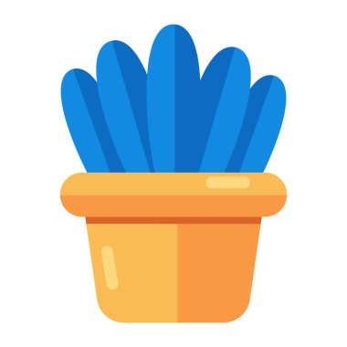 Conceptualizing flat design icon of flowerpot 