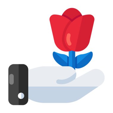 Gül çiçeğinin güzel bir tasarım simgesi 