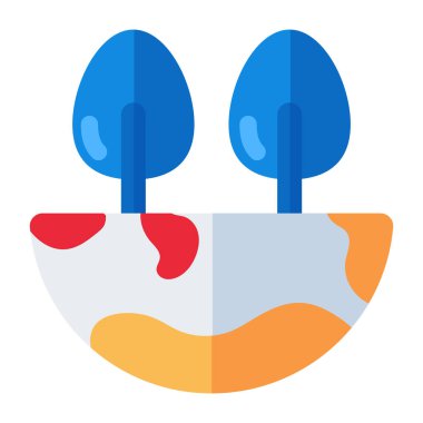 Eko gezegeninin kavramsal düz tasarım simgesi 