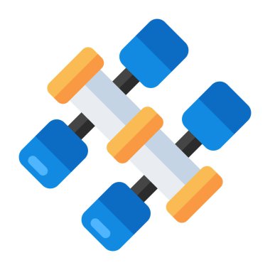 Uzay uydusunun düz tasarım simgesi