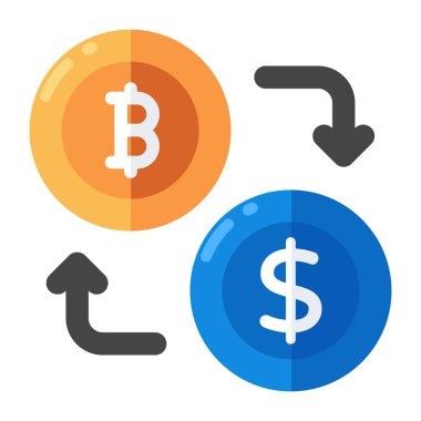 Bitcoin 'den dolara, para değişimi kavramı