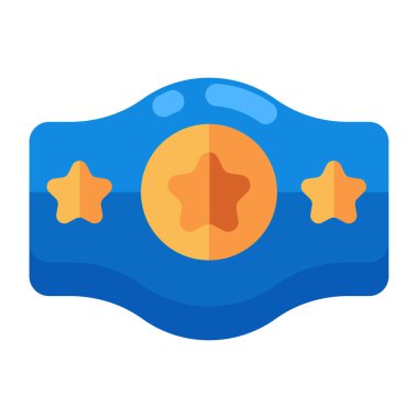 Güreş kemeri simgesi benzersiz tasarım