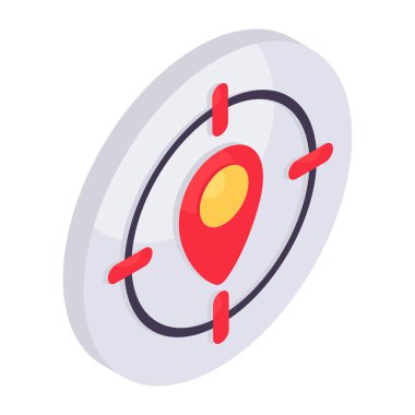 Unique design icon of location target 