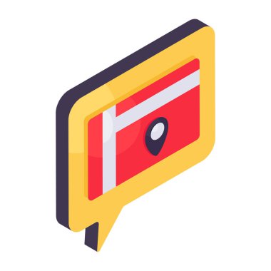 Konum sohbetinin bir simge tasarımı