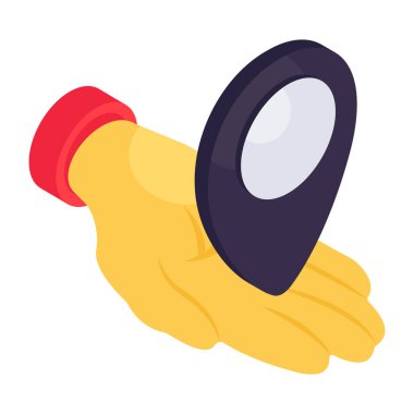 Konum bakımının izometrik tasarım simgesi