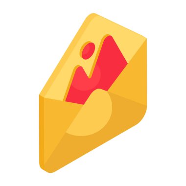 An icon design of graphic mail 