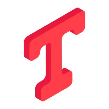      Metin aracının modern biçim simgesi 