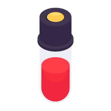 Örnek tüpün, laboratuvar aletlerinin düzenlenebilir tasarım simgesi