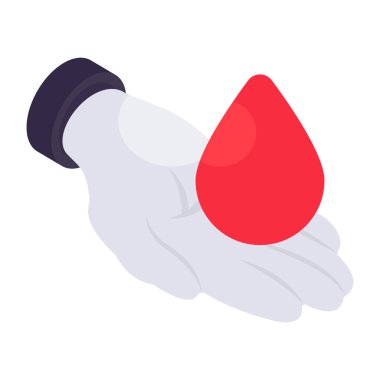 Kan bağışı simgesi gösteren bir damlacık