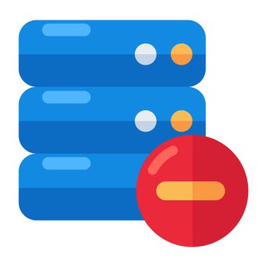 Silme sunucusunun renkli tasarım simgesi  