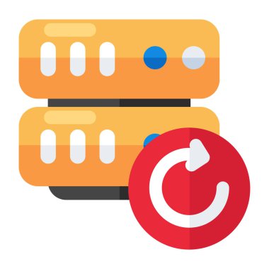 Sunucu yeniden yüklemesinin moda vektör tasarımı 