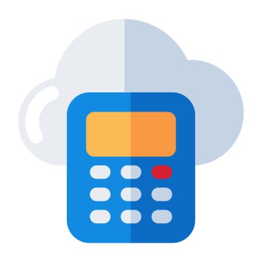 An icon design of cloud calculator