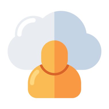 Bulut kullanıcısının modern tasarım simgesi