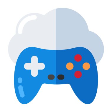 Modern design icon of cloud gaming