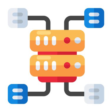 Sunucu ağının mükemmel tasarım simgesi 