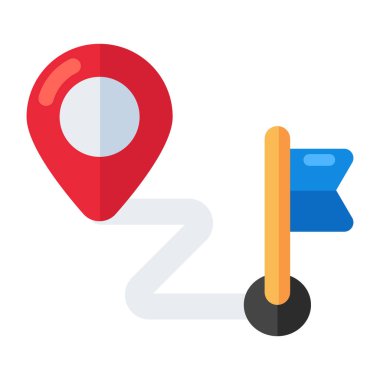 Trendy design icon of destination 