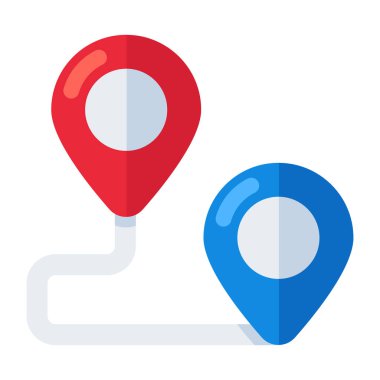 Trendy design icon of destination 