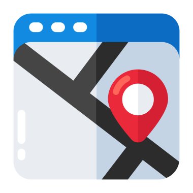 Modern design icon of online map