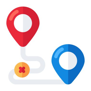 Trendy design icon of destination 