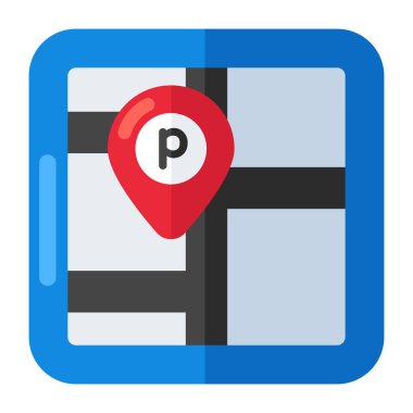 Modern design icon of online map