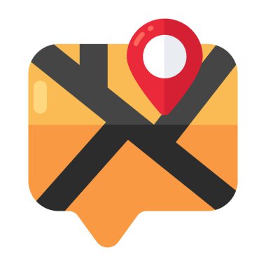 Modern design icon of online map