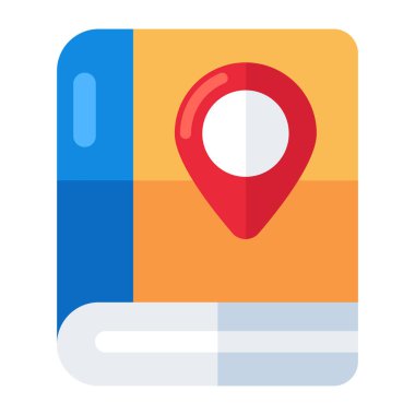 Konum kitabının güzel bir tasarım simgesi 