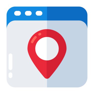 Modern design icon of online map