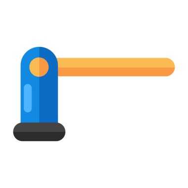 Yol bariyeri simgesi, düzenlenebilir vektör 