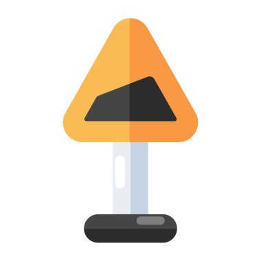 Düz dizayn edilmiş yol tahtası simgesi