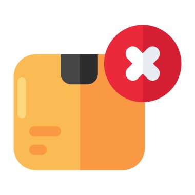 Paketin düz simge tasarımı iptal edildi