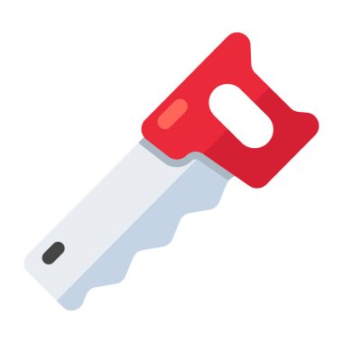 Tahta kesme aracı simgesi, testere vektör tasarımı