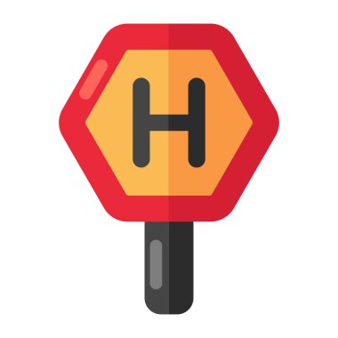 A colored design icon of roadboard clipart