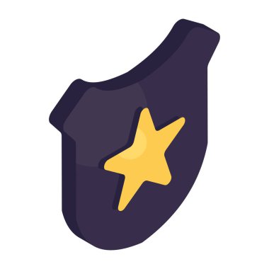 Yıldız kalkanının modern tasarım simgesi 