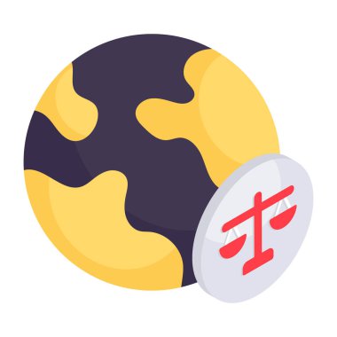 Küresel adaletin vektör tasarımı 