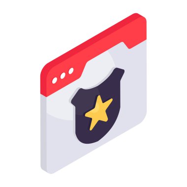 Web güvenliğinin modern tasarım simgesi 