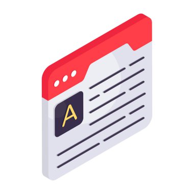 Trendy design icon of content writing 