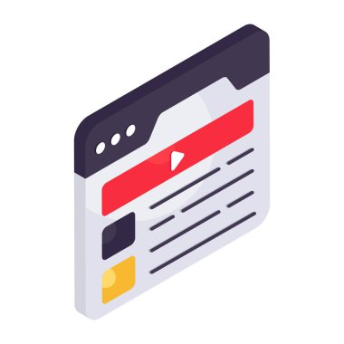 Web videosunun bir simge tasarımı 