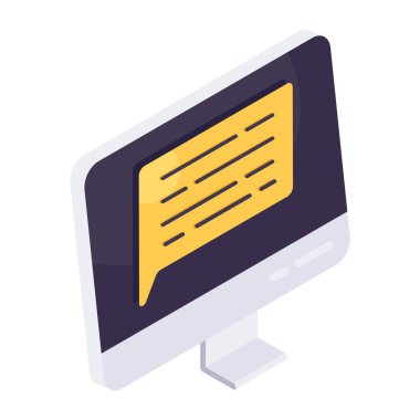 Çevrimiçi sohbetin yaratıcı tasarım simgesi 