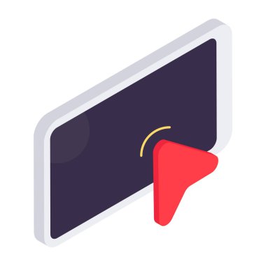 Mobil imlecin yaratıcı tasarım simgesi 