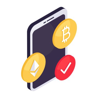 Beyaz arkaplanda izole edilmiş bitcoin simgesi tasarımı 