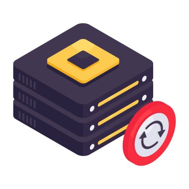 Sunucu güncellemesinin trend vektör tasarımı 