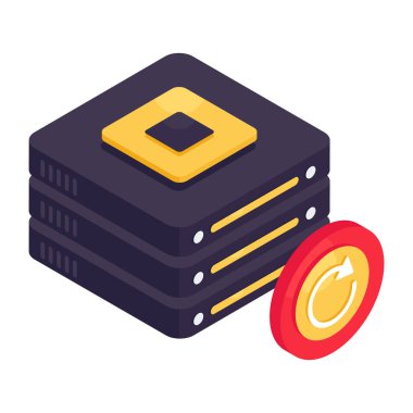 Sunucu yeniden yüklemesinin moda vektör tasarımı 