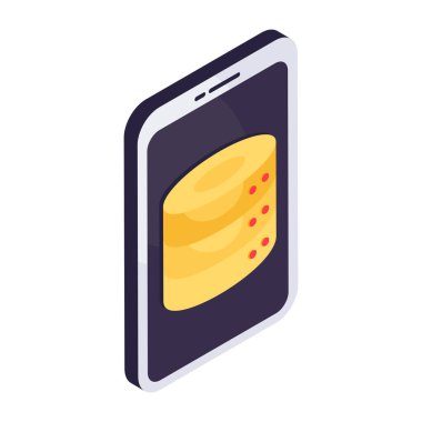 Mobil sunucunun bir simge tasarımı 