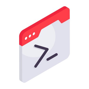 Web komutunun izometrik tasarım simgesi 